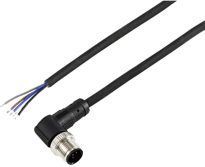 TRU COMPONENTS TC-12833140 Sensor/actuator aansluitkabel M12 Aantal polen (sensoren): 5 Stekker, haaks 2 m 1 stuk(s)