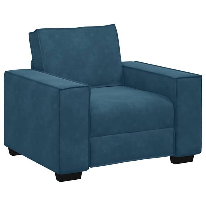 vidaXL - Sofastoel - Blauw - 100x78x84 - cm - Fluweel