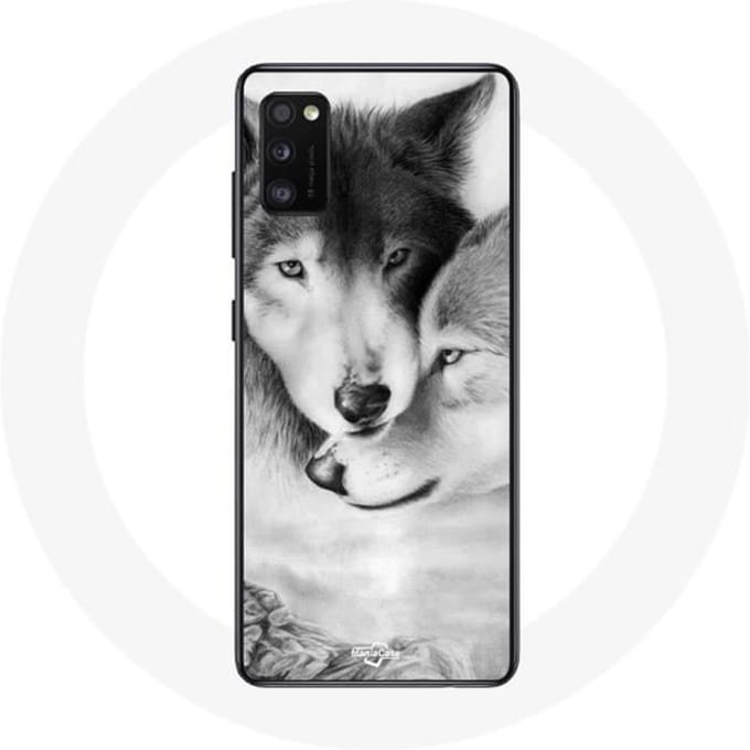 Samsung Galaxy A41 hoesje Wolf Duo dieren