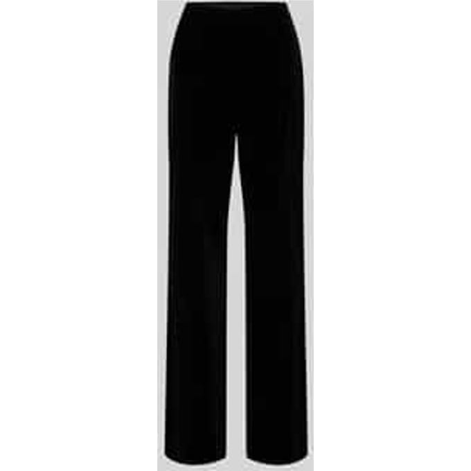 Flared fit stoffen broek van fluweel met siernaden