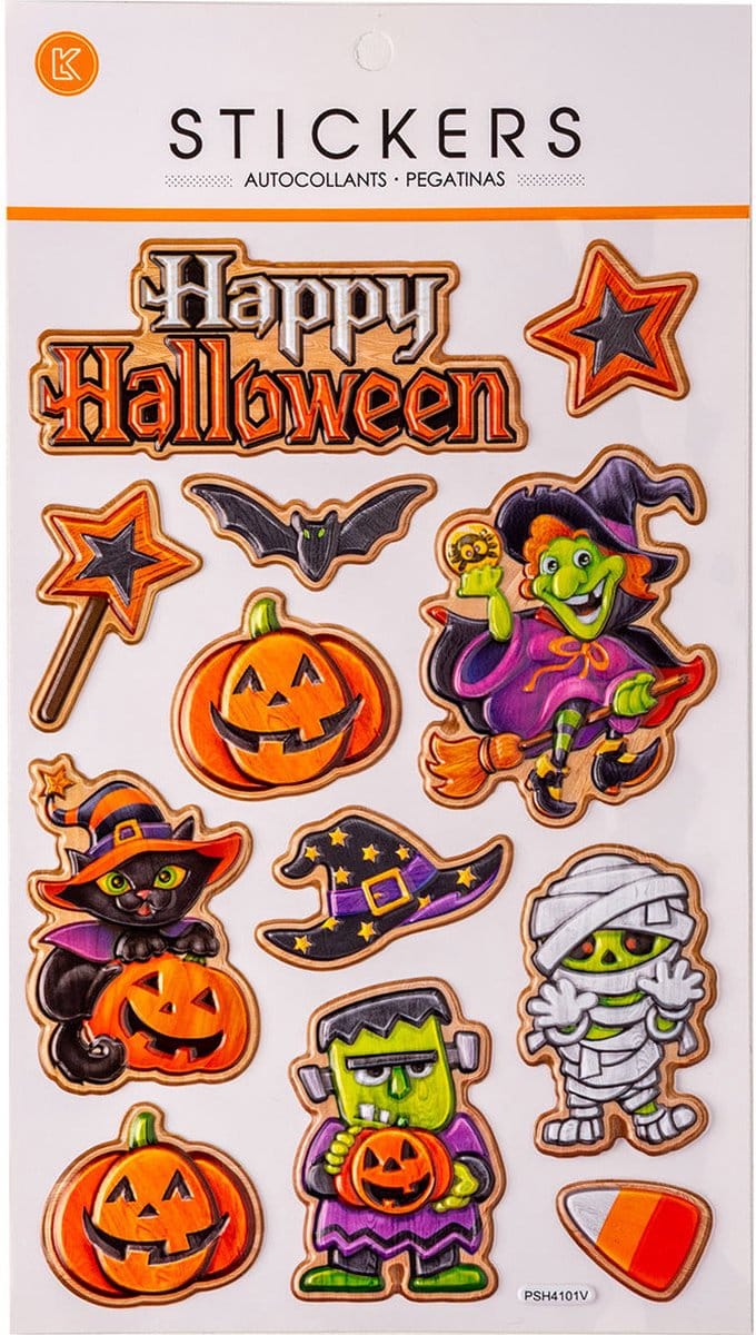 Carnival Toys Stickervel Happy Halloween 3d Papier 12-delig