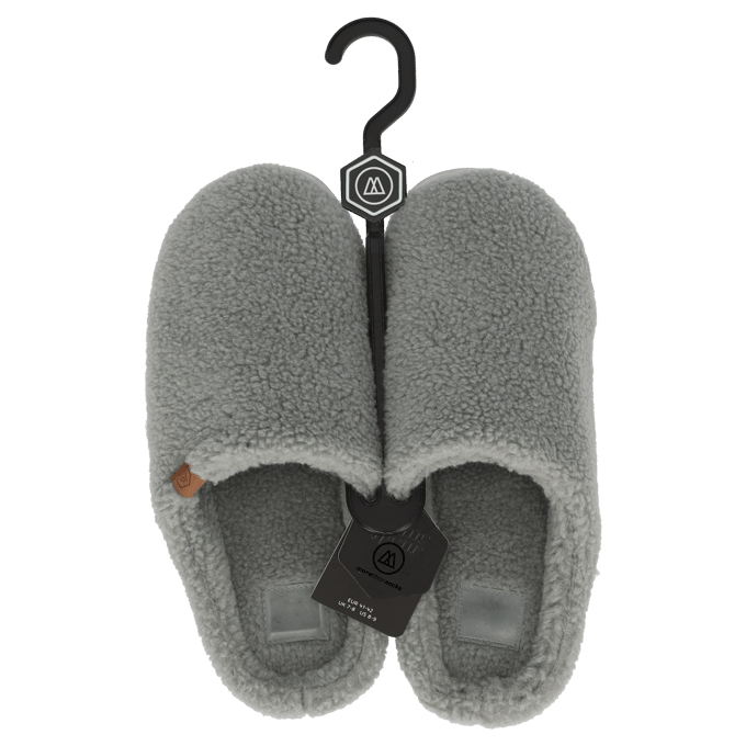Pantoffels heren teddy wol - Morethansocks - Grijs / 45/46