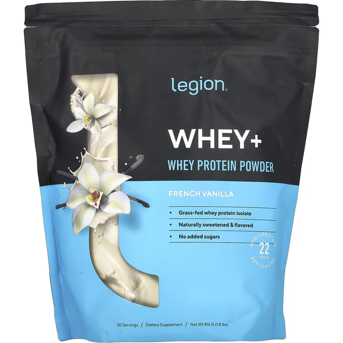 Legion Athletics, Whey+, Wei Eiwitpoeder, Franse Vanille, 1,8 lbs (816 g)