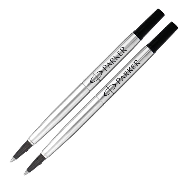 Parker Rollerball Pen Refills | Medium Point | Black QUINK Ink | 2 Count