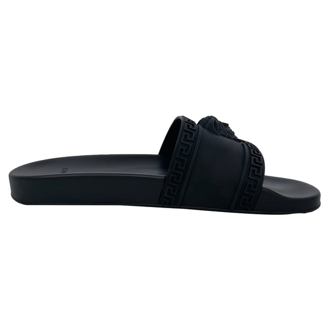 Versace Medusa badslippers van zwart rubber