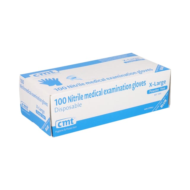 Nitrile Handschoenen Ongepoederd blauw Maat XL 100 st.