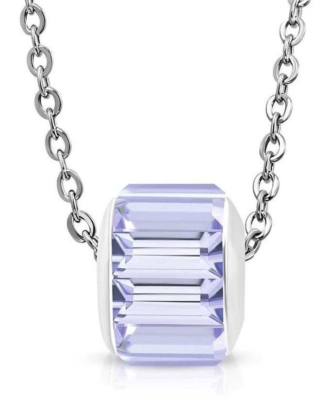 Amanto Ketting Cau Violet - 316L Staal - Bedel 10x12mm - 45cm