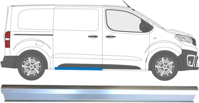 Schuifdeur dorpel reparatiepanel voor Toyota Proace Verso 2016- / Links = Rechts