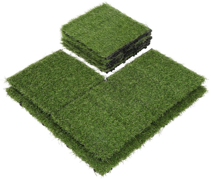 Gras Klik Tegels 30x30 cm 9m² - Terrastegels Balkontegels met Weerbestendigheid