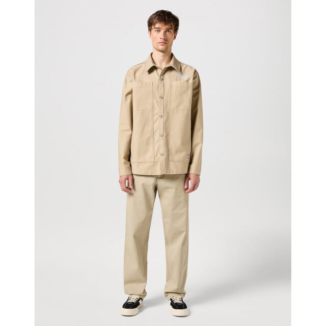 Wrangler Shacket Saddle Brown Taglia: M | Camicie Casual Outlet | Uomo | Marrone