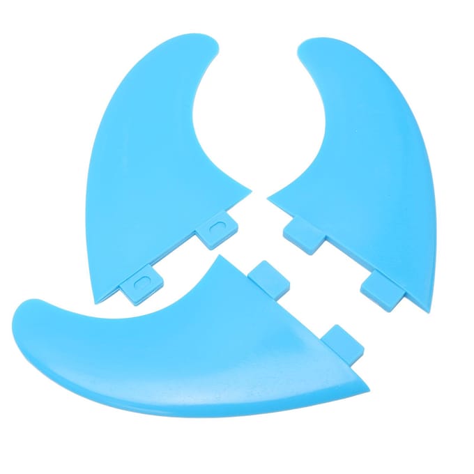 3 Stuks Surfplank Vinnen Nylon Plastic Blauwe Thruster Vin Surfen Board Accessoires Voor Longboard blue