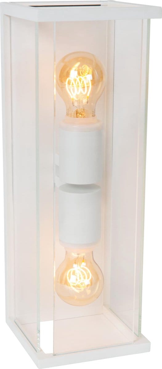 Lucide CLAIRE - Wandlamp Binnen/Buiten - 2xE27 - IP54 - Wit