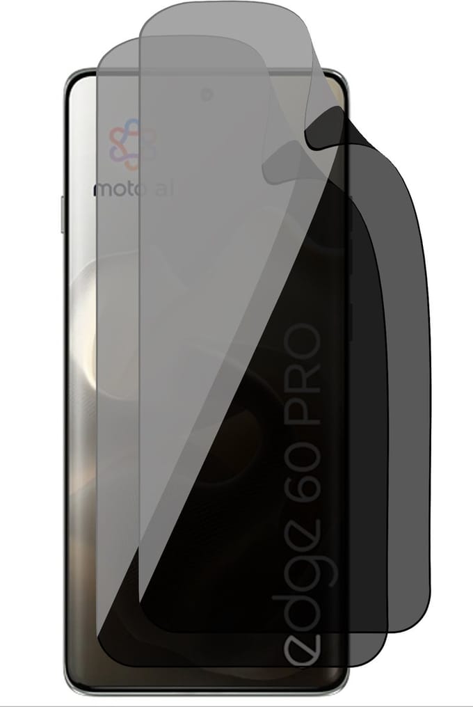Privacy Screenprotector geschikt voor Motorola Edge 60 Pro - 2x FlexGuard Screen Protector