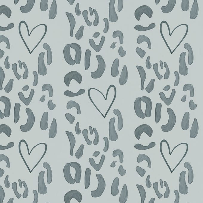 Behang Leopard Lover blauw