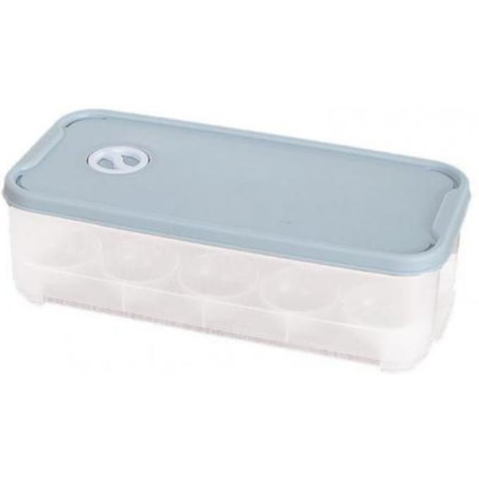 Eierhouder Voedselopbergcontainer Koelkast Eieropbergdoos Eier Plastic Dispenser Luchtdicht Vershoudgereedschap blauw