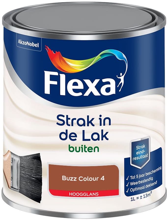 Flexa - Strak In De Lak Buitenlak Hoogglans - Buzz Colour 4 - Mengverf - 1 L