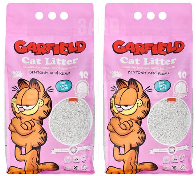 Garfield Klonterende Bentoniet Kattenbakvulling Baby Poeder 2x10L