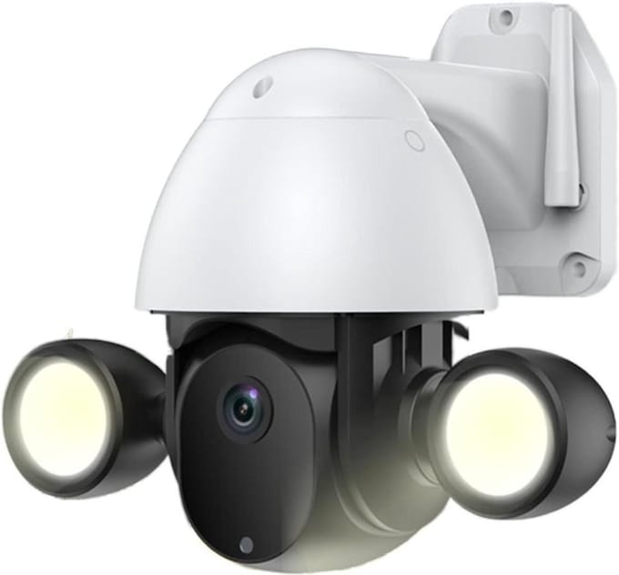 Beveiligingscamera - WiFi camera - Buiten bewaken - Kleur nachtzicht - 3MP HD - Wit