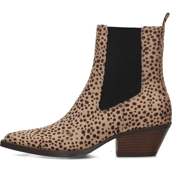 POSH by Poelman CARMEN Dames Laarzen - Beige Met Dierenprint