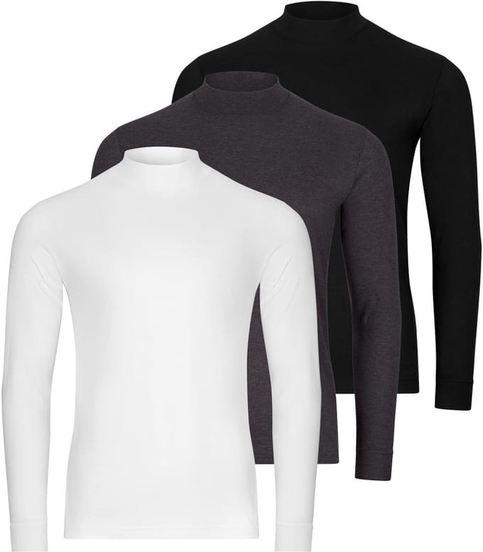 RAGMAN Heren longsleeve 3 pack Basic