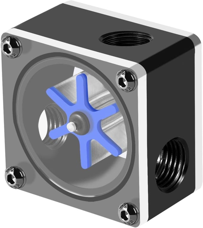 Waterkoeling Flowmeter G1/4, 3-Weg 6-Vleugel Waterdoorstromingssensor voor PC Koelsystemen, Digitale Display en Installatieaccessoires