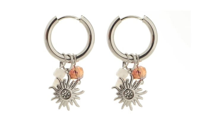 Silver oorbellen Hellen- stainless steel