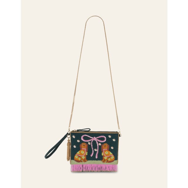 Oilily Dog Clutch- maatOne size Deep Teal