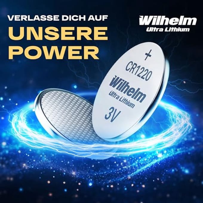 2 Stuks CR1220 Lithium Knoopcel 3V voor Diverse Toepassingen
