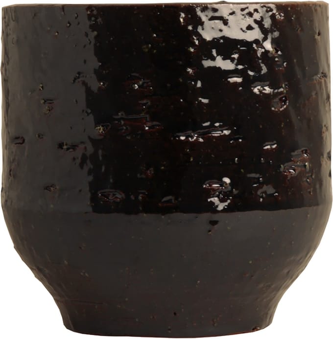D&M Deco Bloempot Zwart-Bruin D 36 cm H 33 cm Opening 34 cm