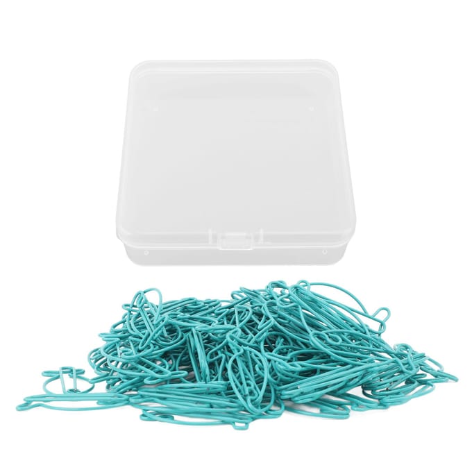 Lot de 100 trombones multifonctions en métal antirouille en forme de poisson pour la maison white