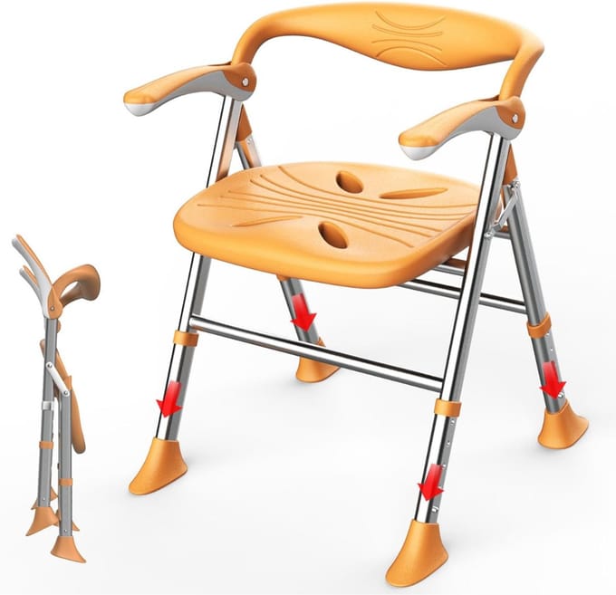 CLVP® Douchestoel met Armleuning - Douchekruk - Extra Stevig