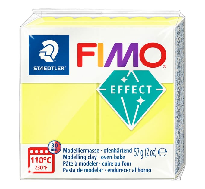 Fimo klei soft effect neon geel nr. 101 - 57gram