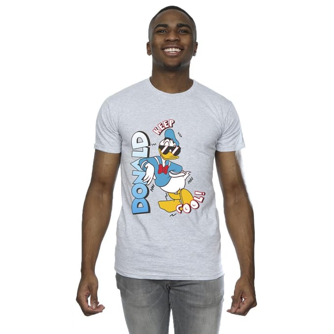 Disney Heren Donald Duck Cool T-Shirt (Sportgrijs)