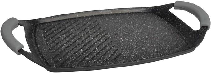 Cheffinger Pan set "grill pan grill plate BBQ induction cast aluminum coated CF-GP47«