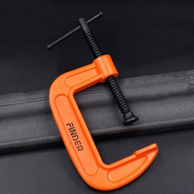 Premium Zware Verdikte G-Type Handklem met Koolstofstalen Stang(1 inch)