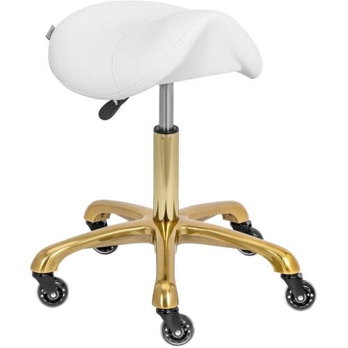 physa Zadelkruk - 55 - 70 cm - 150 kg - wit/goud 10040827