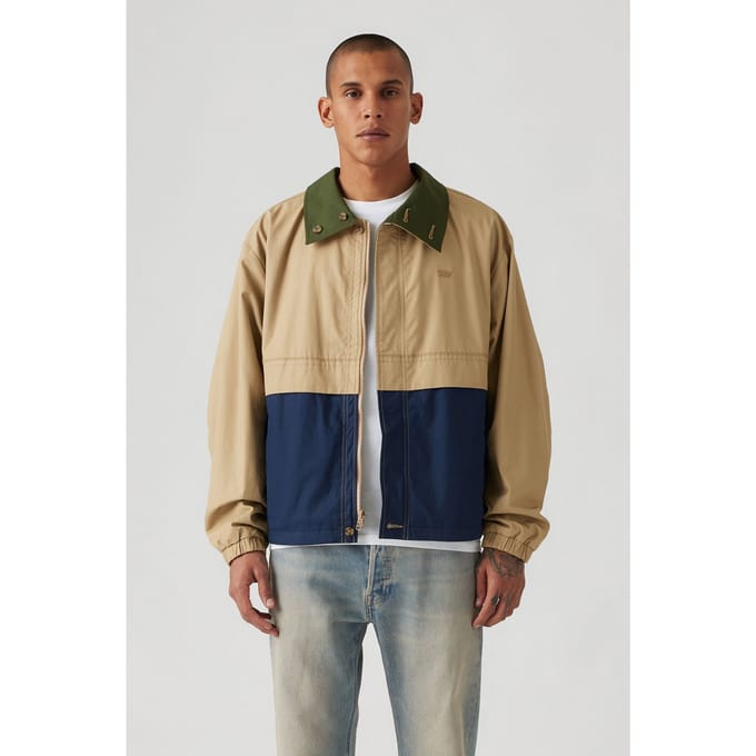 Levi's Rex Reversible Canvas Jacket Tan Maat: S | Lichte Jassen Outlet | Heren | Beige