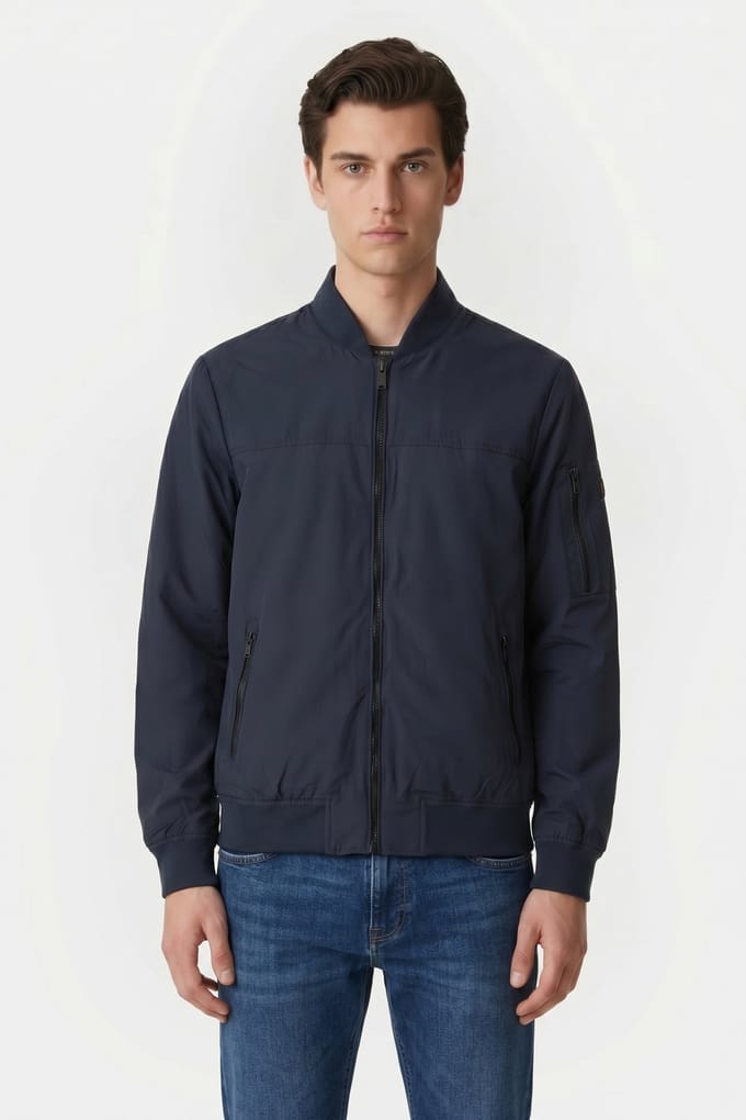 No Excess Jacket Short Fit Bomber Night Größe: S | Bomberjacken Outlet | Herren | Schwarz