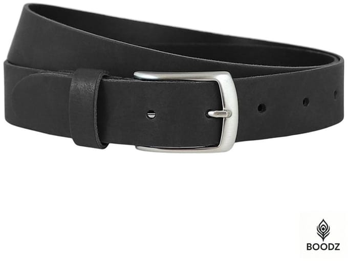 Boodz Leren Riem 3.5 cm Zwart | Maat 105
