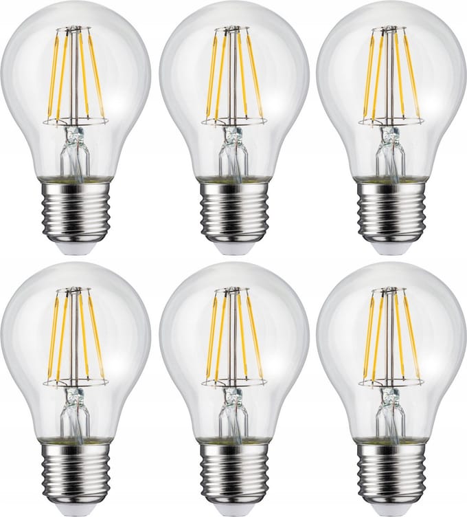Maclean - Set van 6 stuk - LED gloeilamp - LED-LAMP E27 FILAMENT 8W 470lm 3000K RETRO