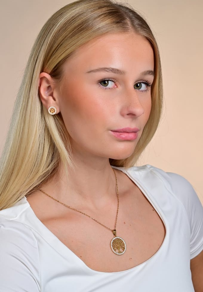 AKZENT Akzent dames-sieradenset Edelstahl zilver