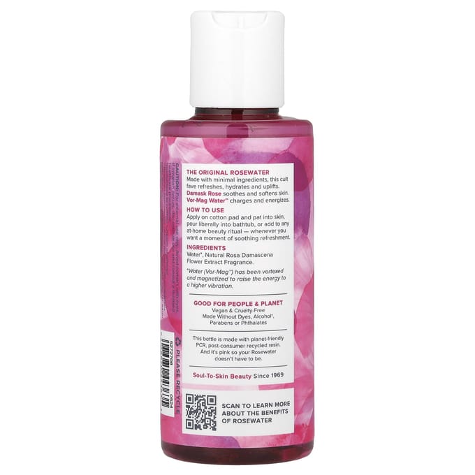 Rozenwater, Verfrissende Gezichtsspray, 118 ml(4 fl oz) pink