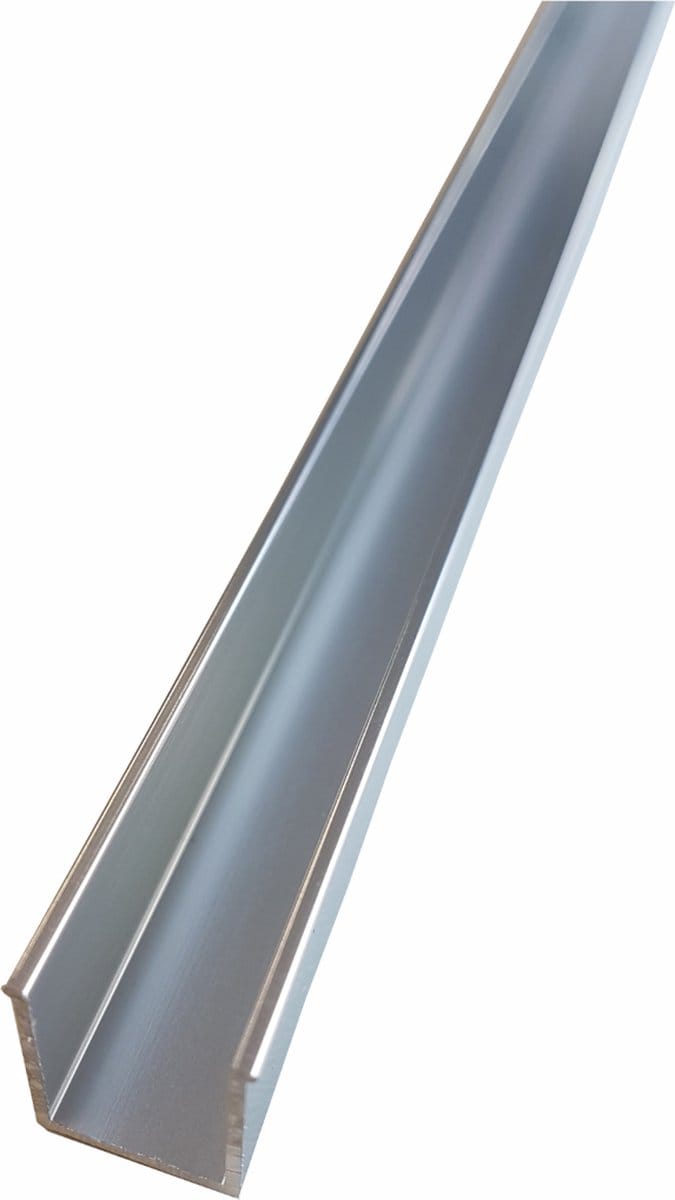 LINEA UNO - LINEA UNO - Vloerprofiel- Gepolijst aluminium - U-profiel - Douchewand - Multifunctioneel - 991022 - 80 cm - Chroom - 991022 - 80 cm