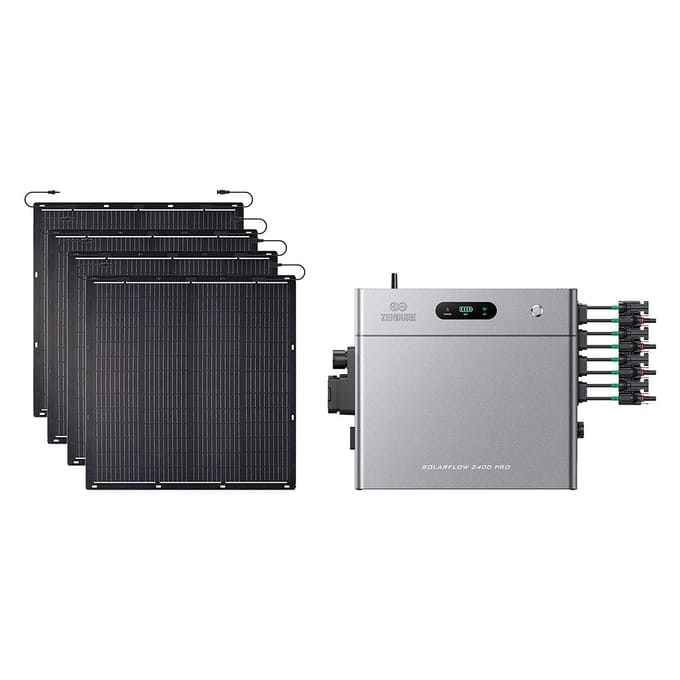 Zendure SolarFlow 2400 Pro - SolarFlow 2400 Pro (2.4 kWh) / Zonder batterij / 4*230W Flexible Solar Panel (920Wp)