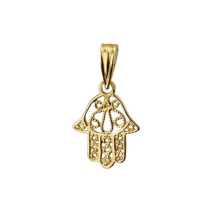 Schitterende 14K Gouden Hanger Hand van Fatima