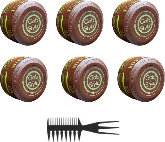 Gold Style Haar wax Matt - Haar Wax Mannen 6 Stuks - Haar Styling Wax