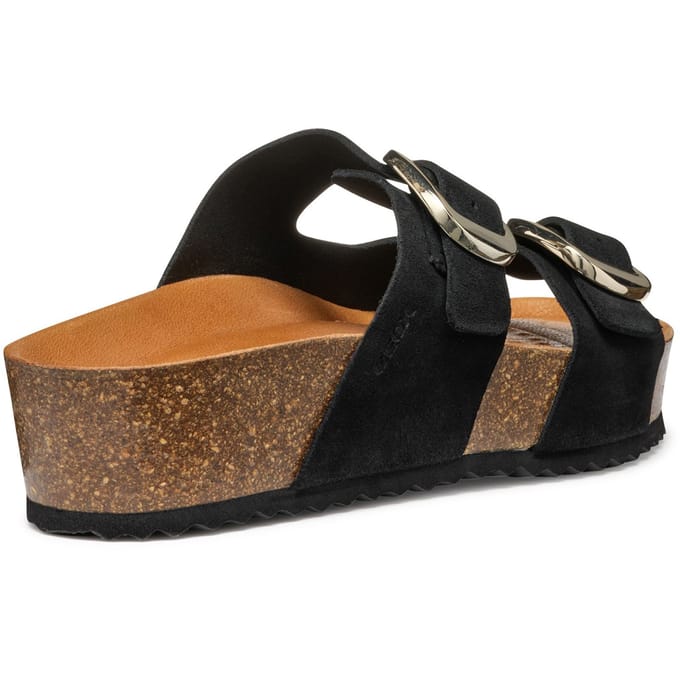 Geox D BRIONIA H Leren Vrouwen Zwarte Wedges