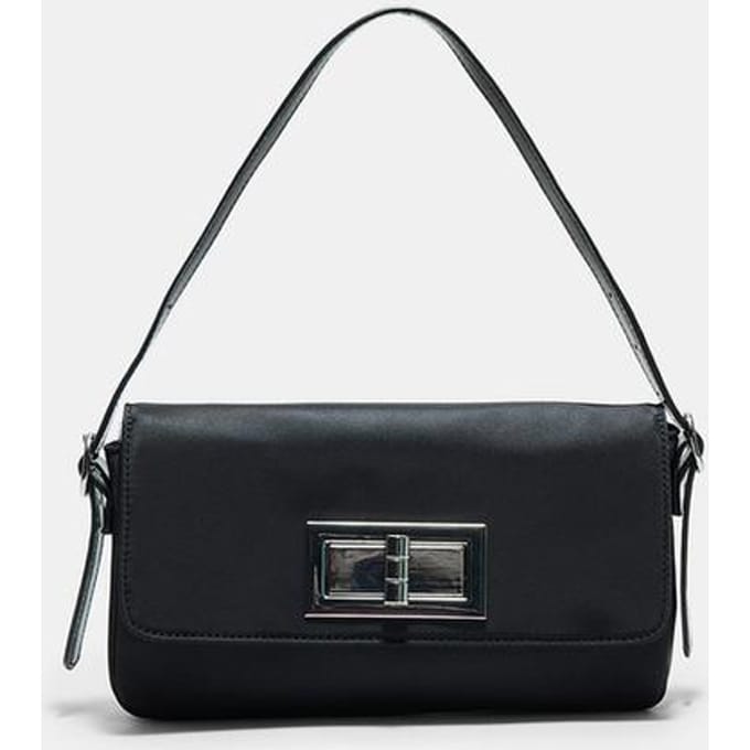 Stradivarius Schoudertas met studs  Zwart OS