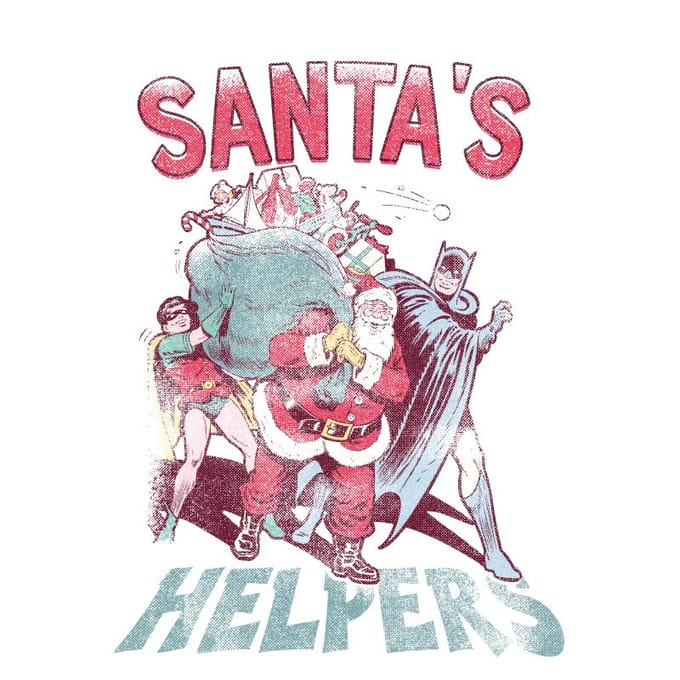 DC Santa's Helpers Men's Christmas T-Shirt - White - 3XL
