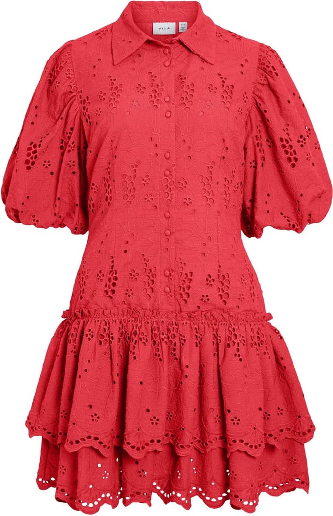 VILA - VISMILLA 2/4 SHORT DRESS/LN/1 - Dames - Mini jurken